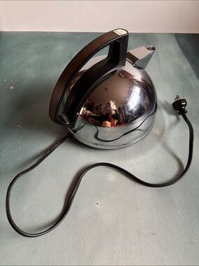 GE General Electric Vintage Chrome Electric Water Kettle